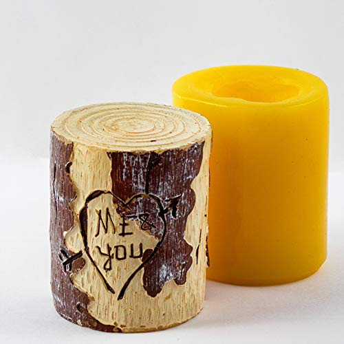 Silicone Wooden Cylinder Candle Mold